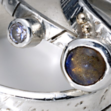 Three seperate textured rings designed to be worn together or individually 